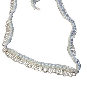 Silver and White Pearl Necklace
